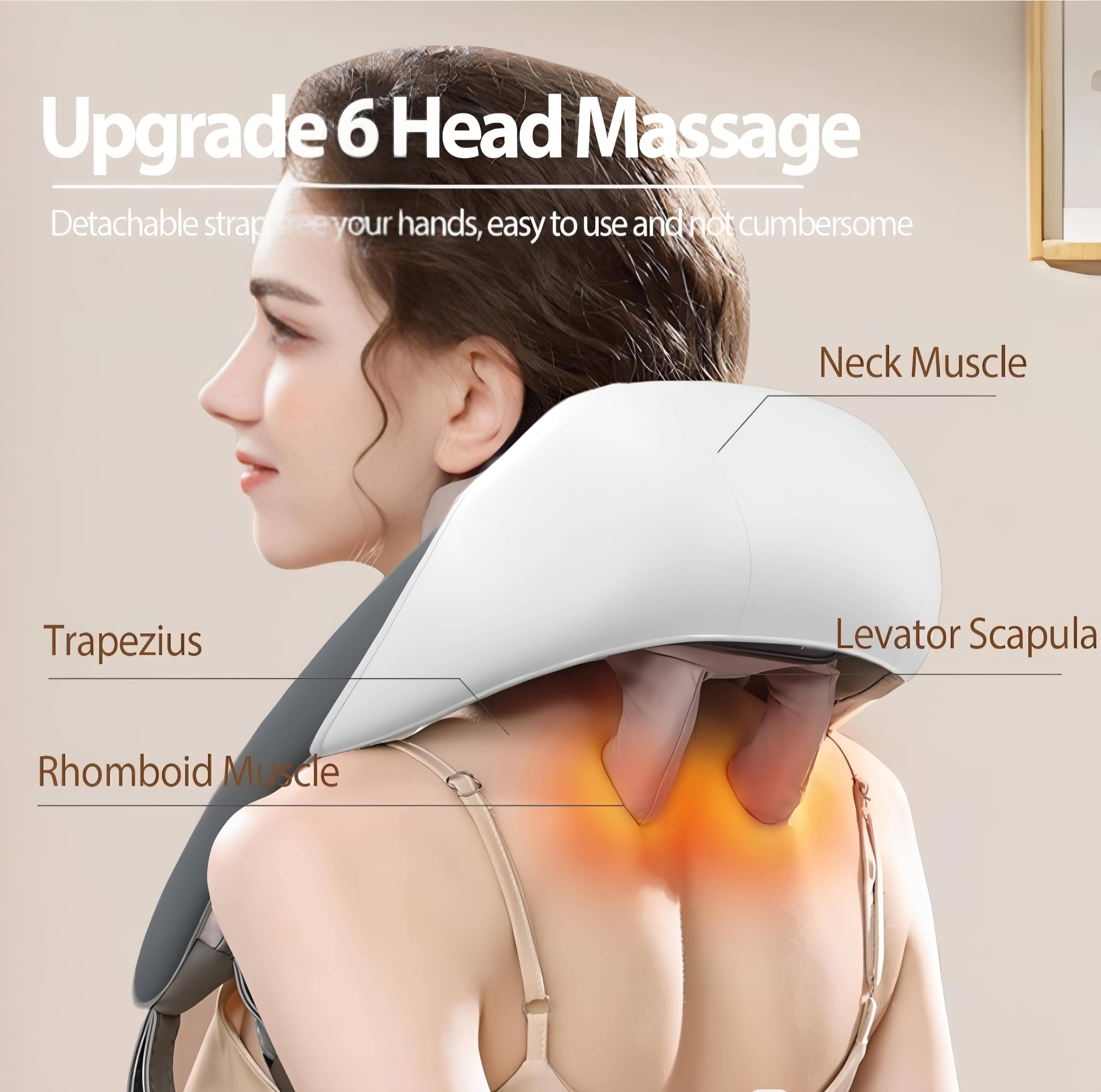 Neck and back massager for cervical pain relief.