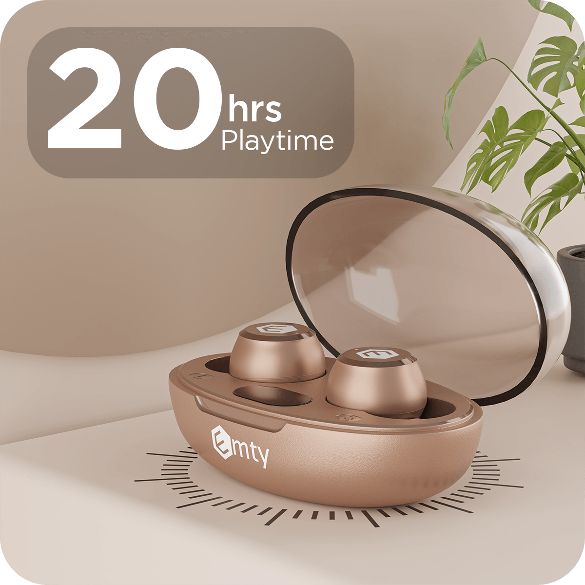 T28 Pro Earbud (Brown) - Free Size